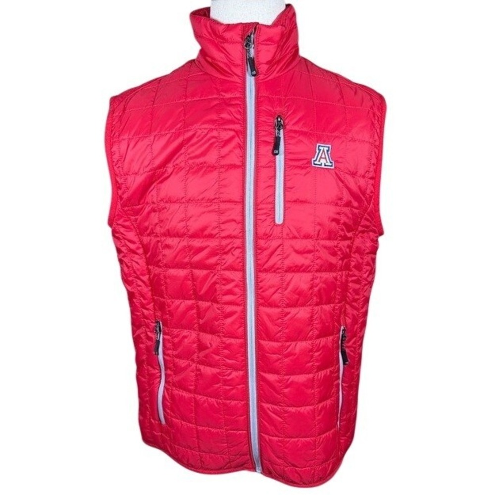 Arizona Wildcats Red‎ Quilted Vest Cutter & Buck Mens CB WeatherTec Size M